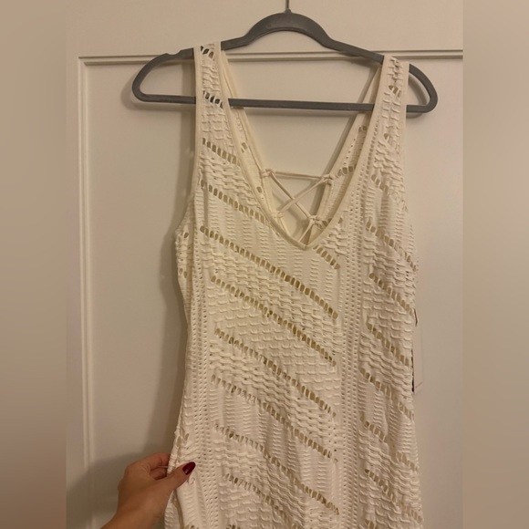 Red Carter Kore Crochet Maxi Cover-Up Dress | White | NWT - Picture 5 of 7